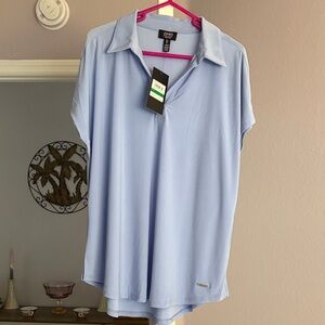 Jones New York Sky Blue Blouse Size L